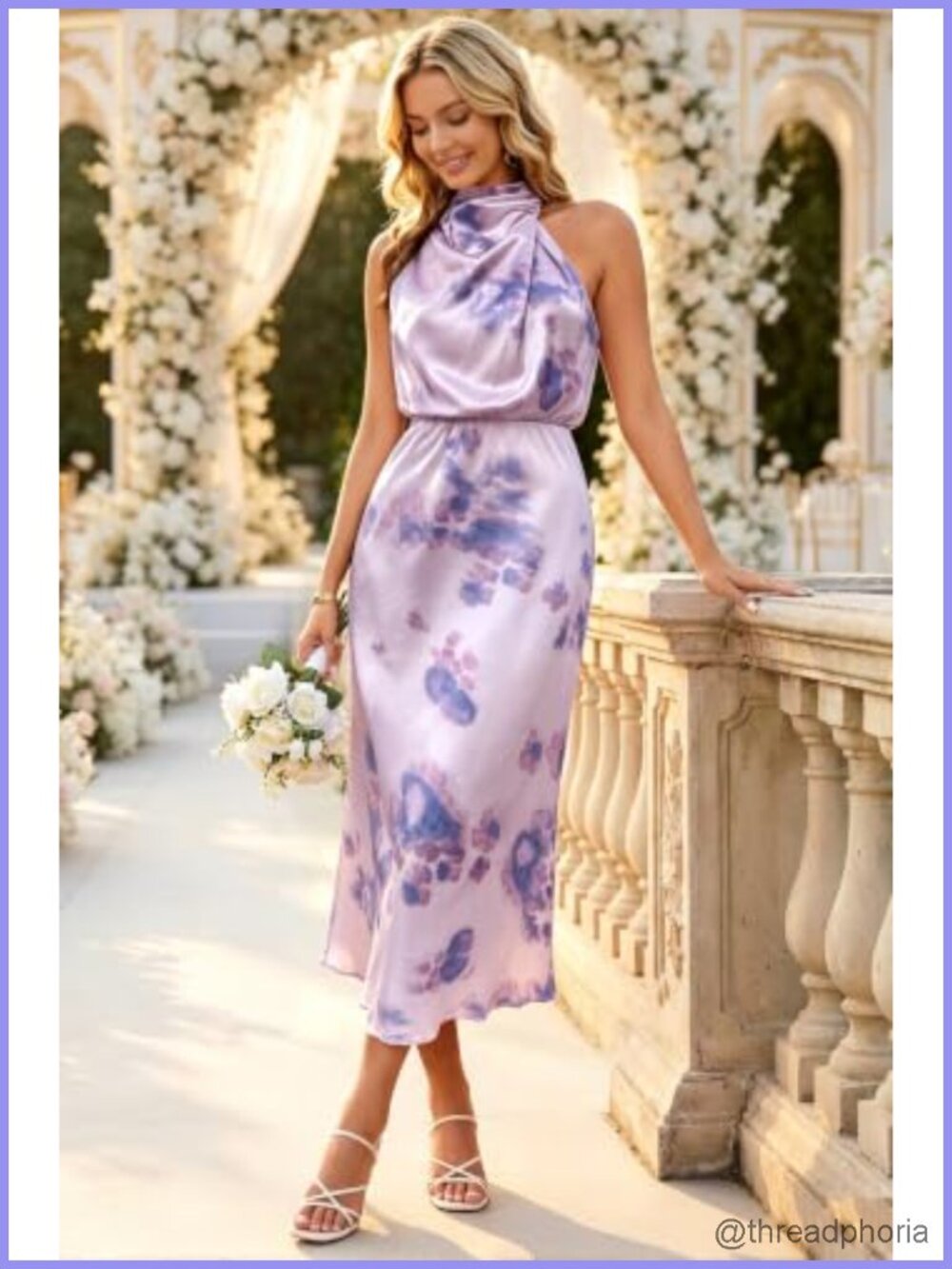 Women's Satin Maxi Dress Sleeveless High Neck Formal Wedding Guest Cocktail - Picture 3 of 6